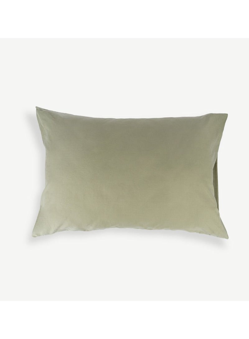 Gavin Washed Cotton Pillowcase Pair Sage