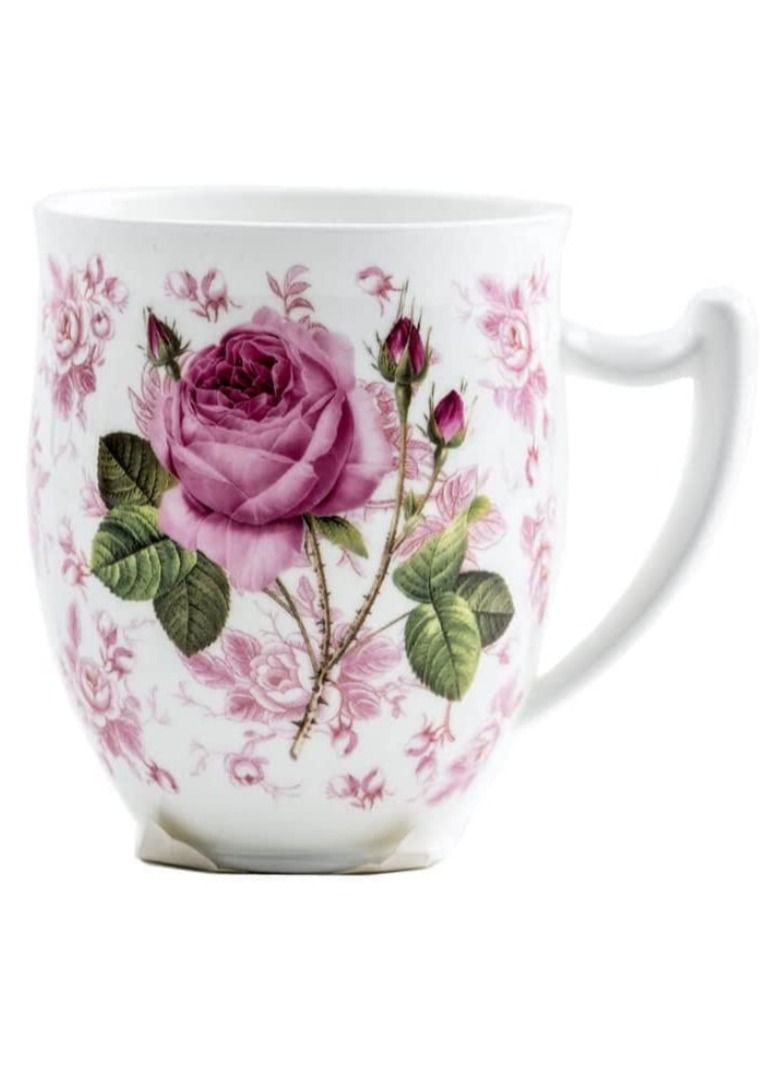 Microwavable Porcelain Coffee Cinzia Ele Mug With Floral  (0.35L)