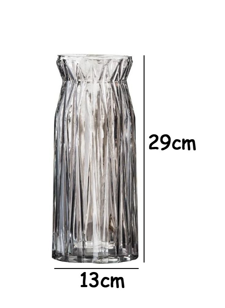 Flower Glass Vase Decorative Bud Vase Centrepiece For Home or Wedding by Royal Imports Cylinder Shape