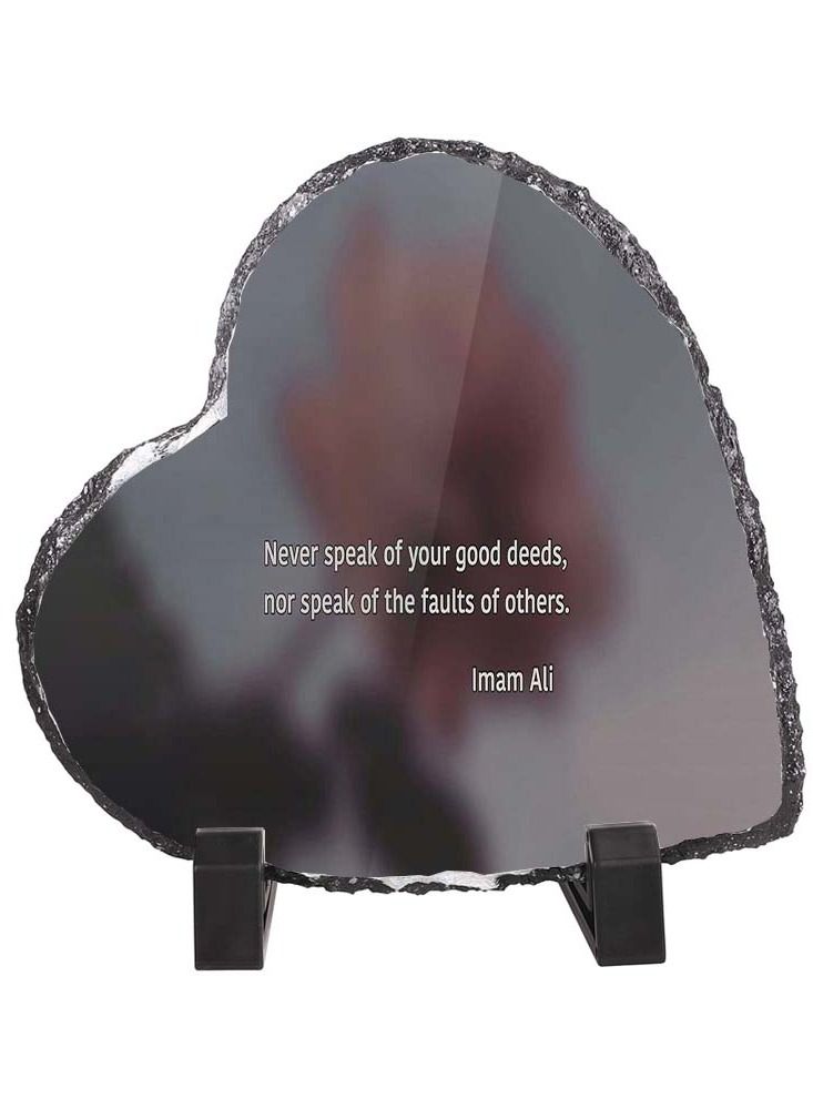 Protective Printed Heart Shape Marble Photo Frame for Table Top