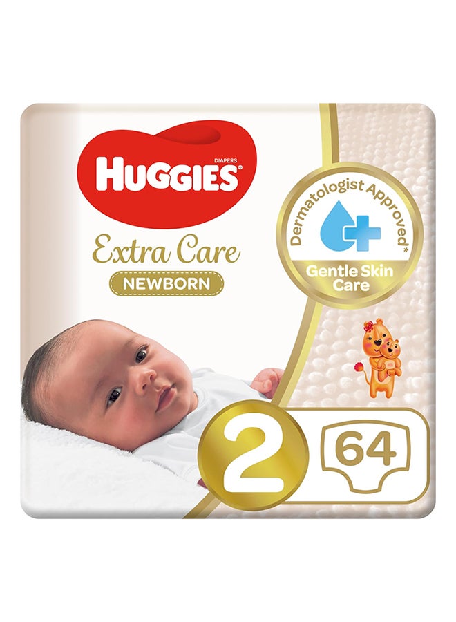 Extra Care Newborn Size 2 Diapers 64 Pants