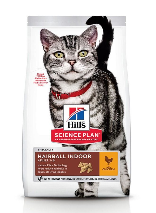 Hairball Indoor with Chicken Adult 1-6 1.5kg