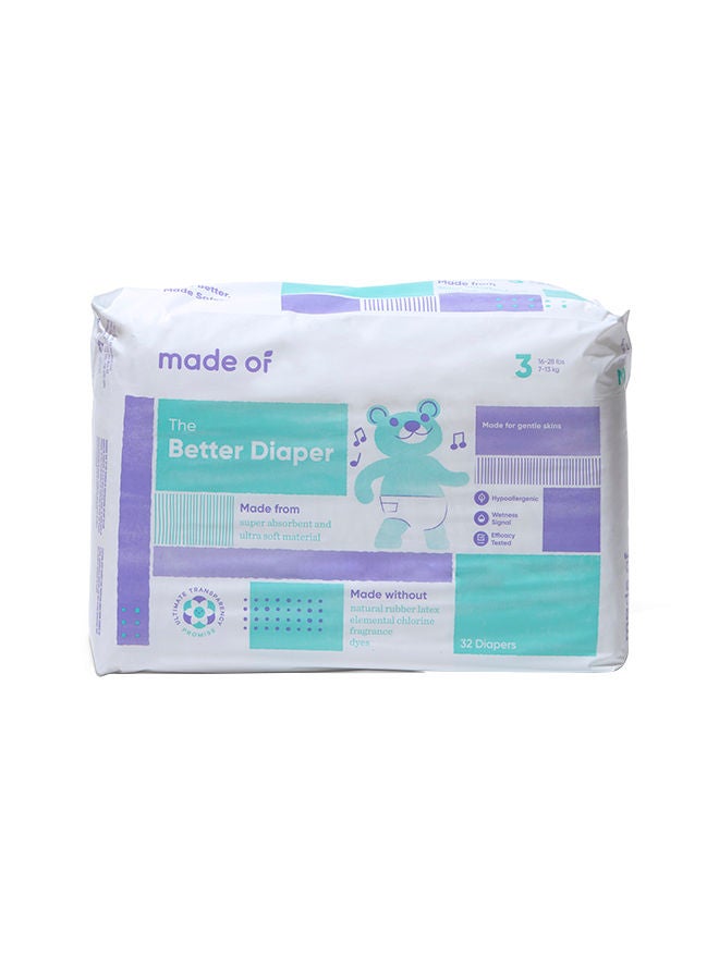 Baby Diaper, made of, Size 3, 32 Count