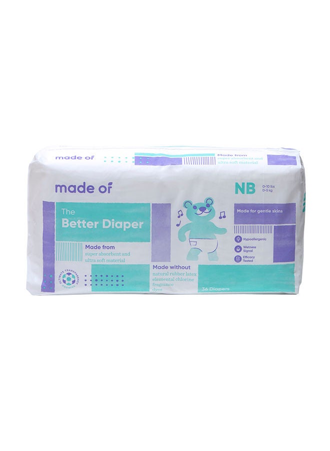 Baby Diaper, made of, Size New Born, 36 Count