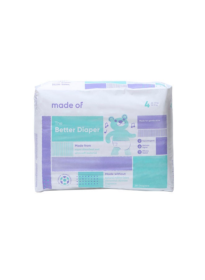 Baby Diaper, made of, Size 4, 28 Count