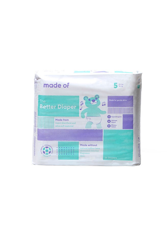 Baby Diaper, made of, Size 5, 24 Count