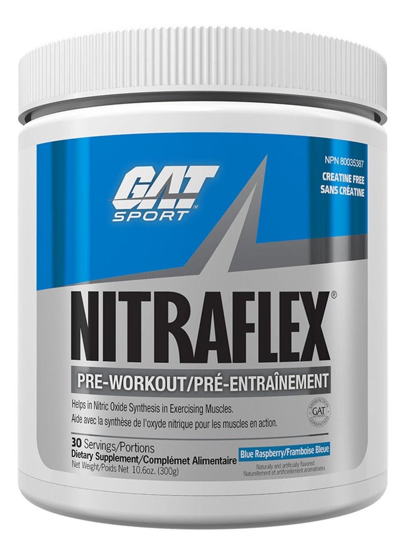 GAT Nitraflex Blue Raspberry 30 Servings 300g