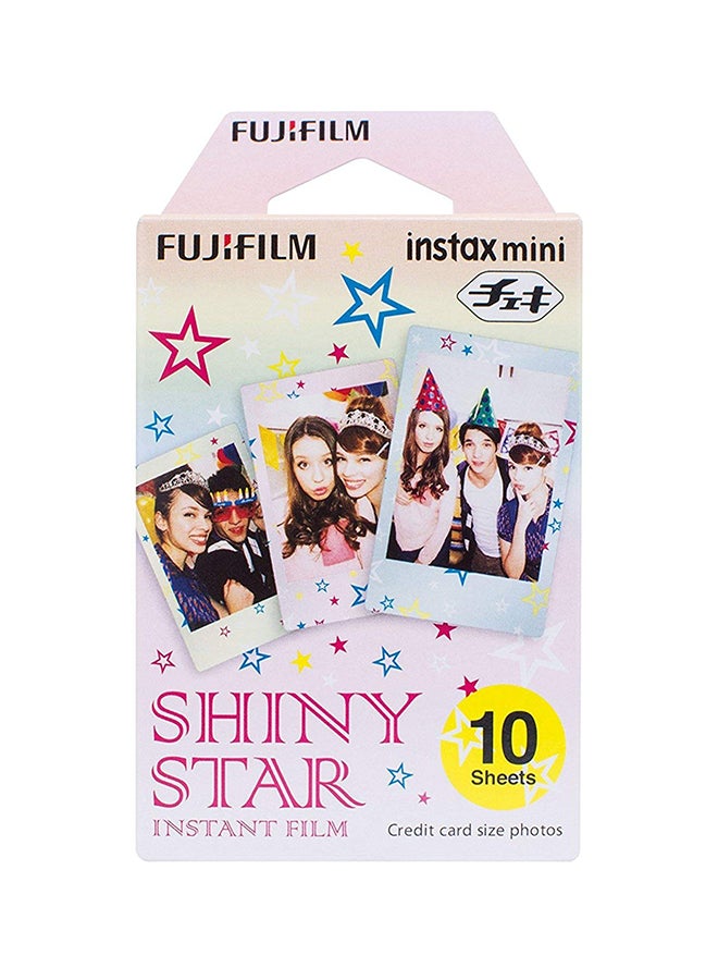 10-Piece Instax Mini Shiny Star Film Multicolour