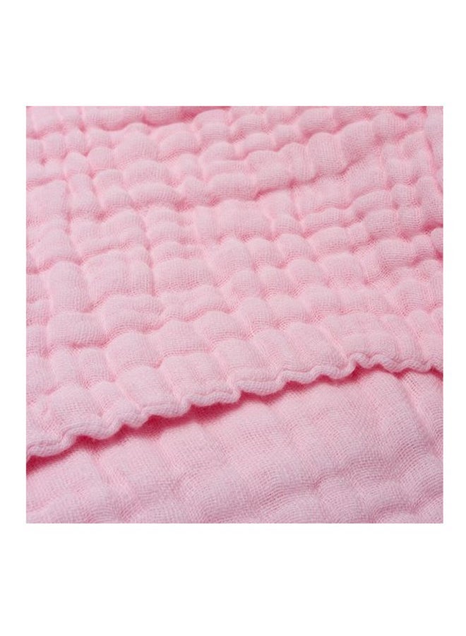 Set of 2 Organic Muslin Bath Towel- Pink and White