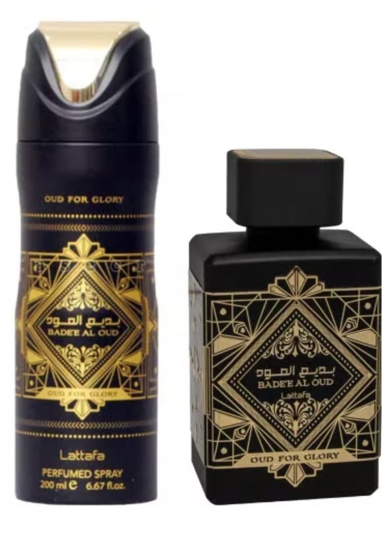 LATTAFA BADEE AL OUD GIFT SET EDP 100ML+200ML DEODORANT