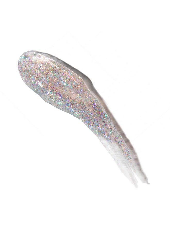 Glitter Lip Gloss Vegan & Cruelty Free Gift Festival Rave Costume (Silver)