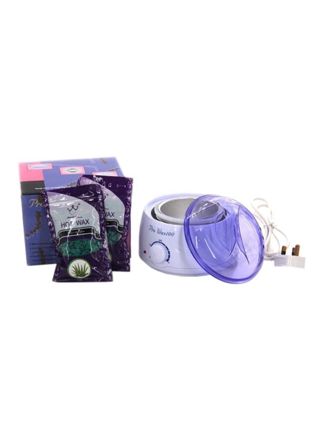 Pack Of 3 Wax Machine With Hot Wax Bags White/Purple