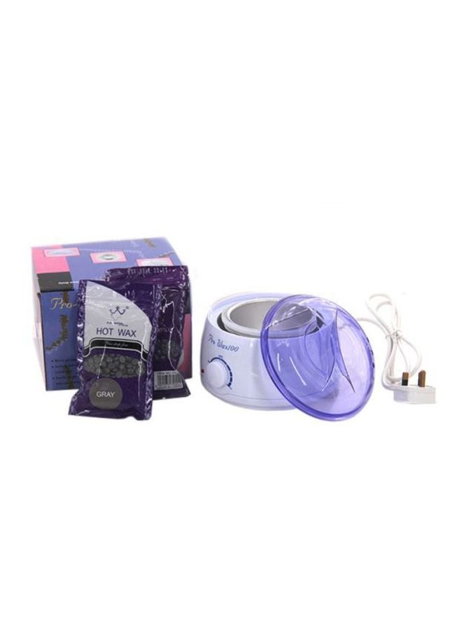 Hot Wax With Heating Machine White/Purple