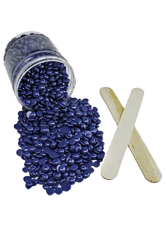 Lavender Flavor Pearl Hair Removal Hot Wax Beans With Stick Blue/Beige
