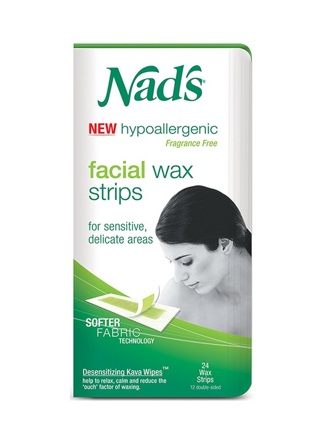 24-Piece Facial Wax Strips Set Multicolour