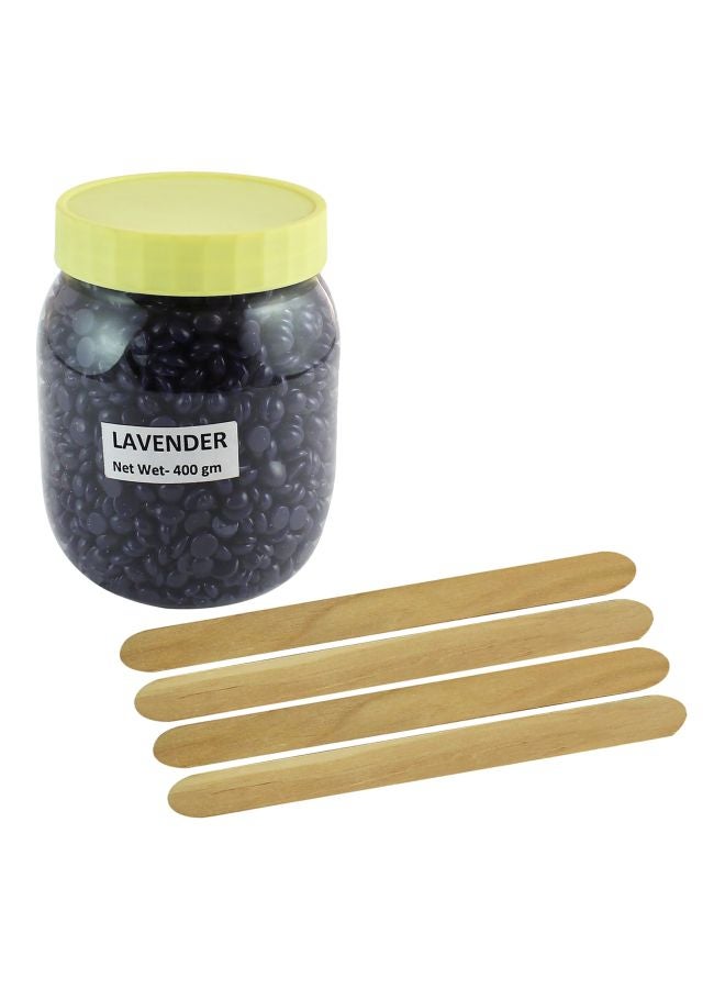 Lavender Hair Removal Wax Beans With Wooden Stick 400grams