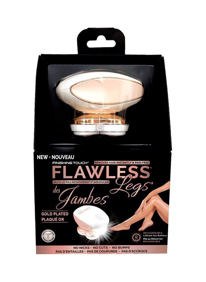 Flawless And Pain Free Leg Hair Remover Epilator Pink/White/Gold 313grams