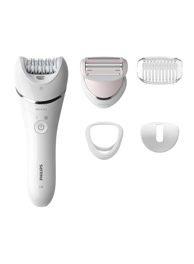 BRE710/00 Cordless Wet And Dry Epilator With Accessories White