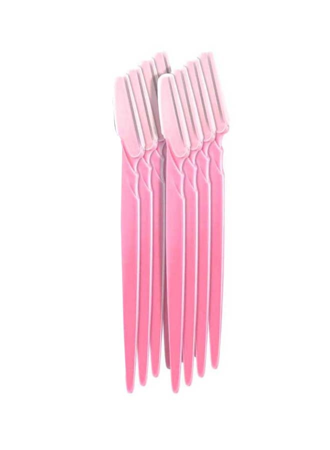 24-Piece Eyebrow Razor Set Yellow/Blue/Pink