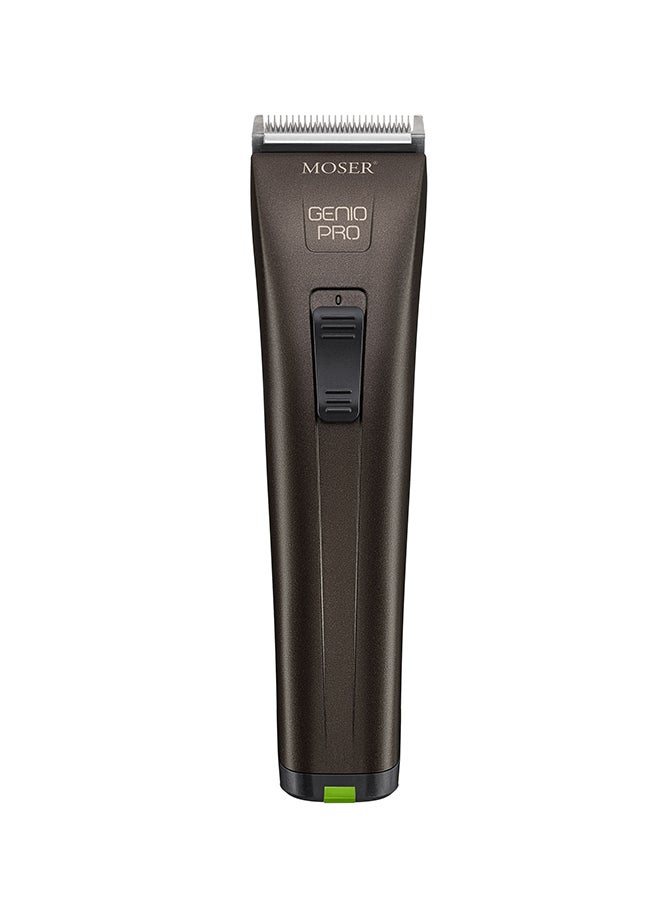 Genio Pro Professional Hair Clipper With Interchangeable Battery Brown 280grams