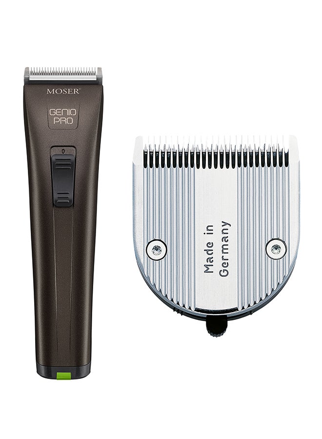 Genio Pro Professional Hair Clipper With Interchangeable Battery Brown 280grams