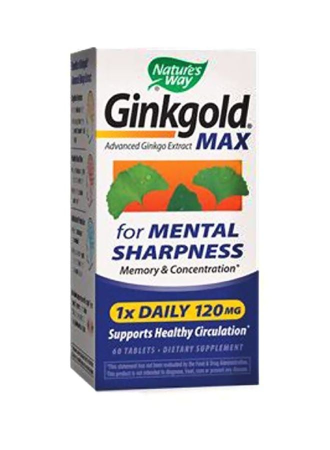 Ginkgold Max Dietary Supplement - 60 Tablets