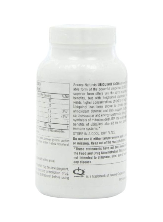 Ubiquinol CoQH Dietary Supplement - 90 Softgels