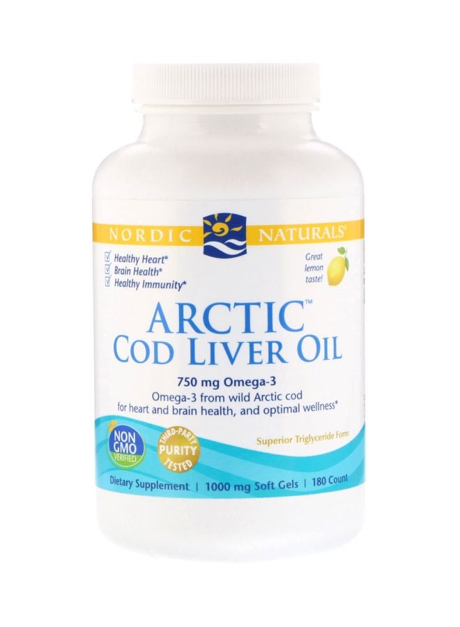 Arctic Cod Liver Oil Supplement 1000 mg - 180 Softgels