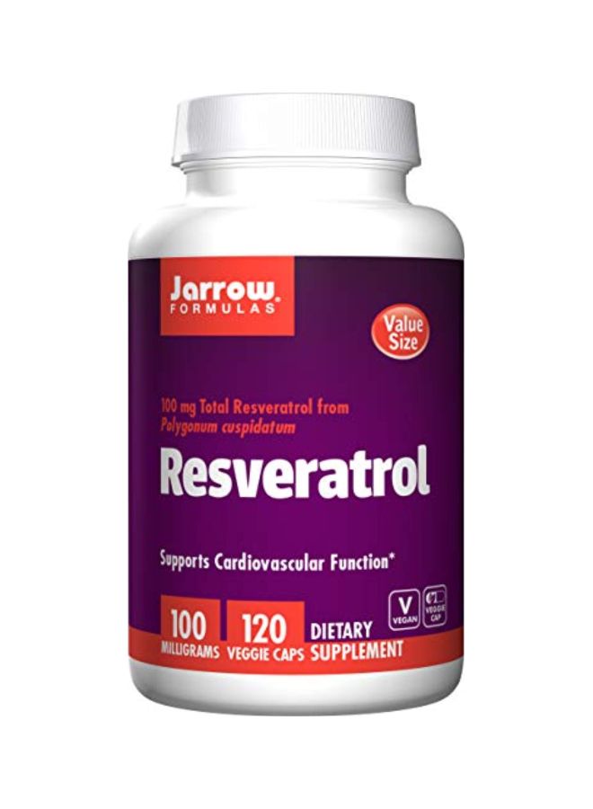Resveratrol Dietary Supplement - 120 Veggie Capsules