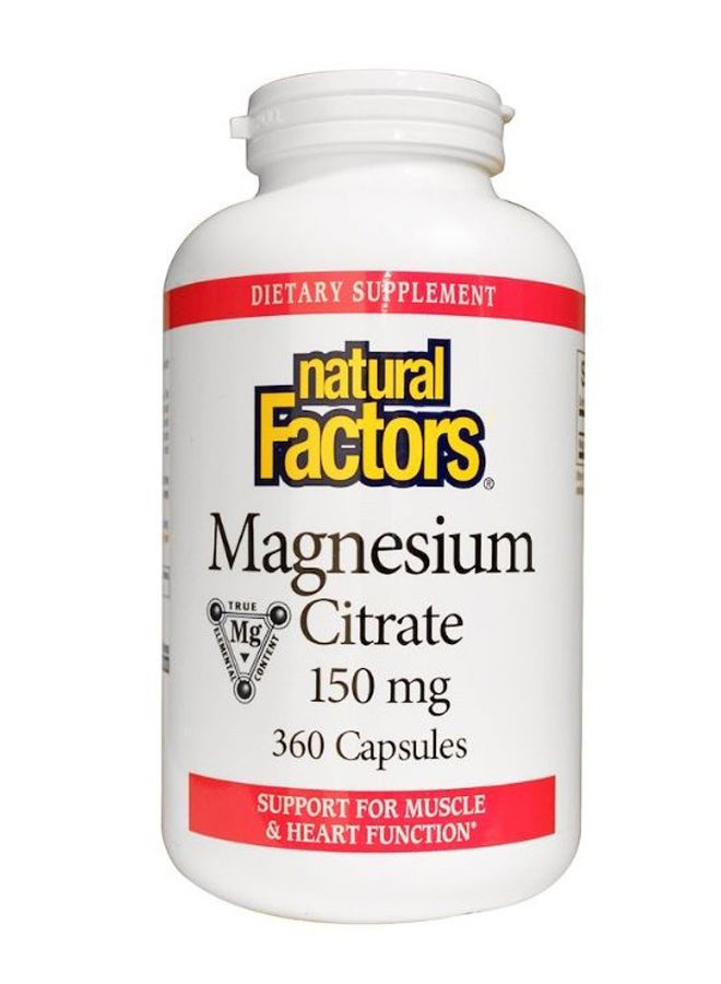 Magnesium Citrate - 360 Capsules