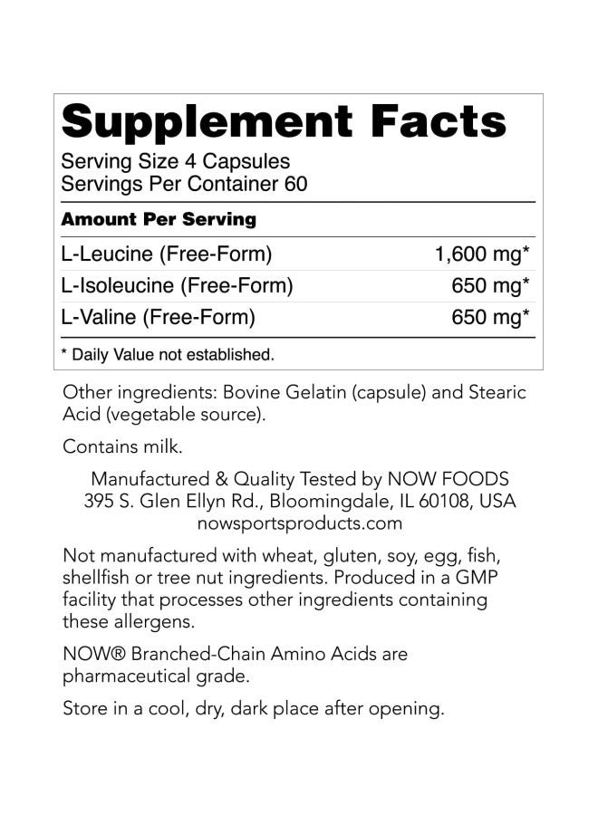 Branched Chain Amino Acids - 240 Capsules