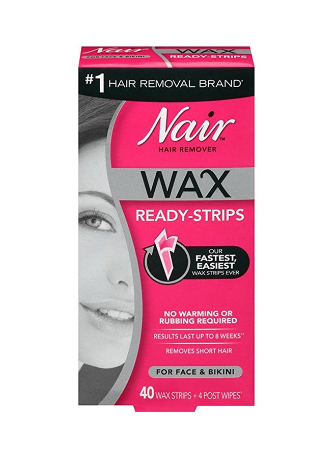 Pack Of 2 Wax Ready-Strips For Face And Bikini Multicolour
