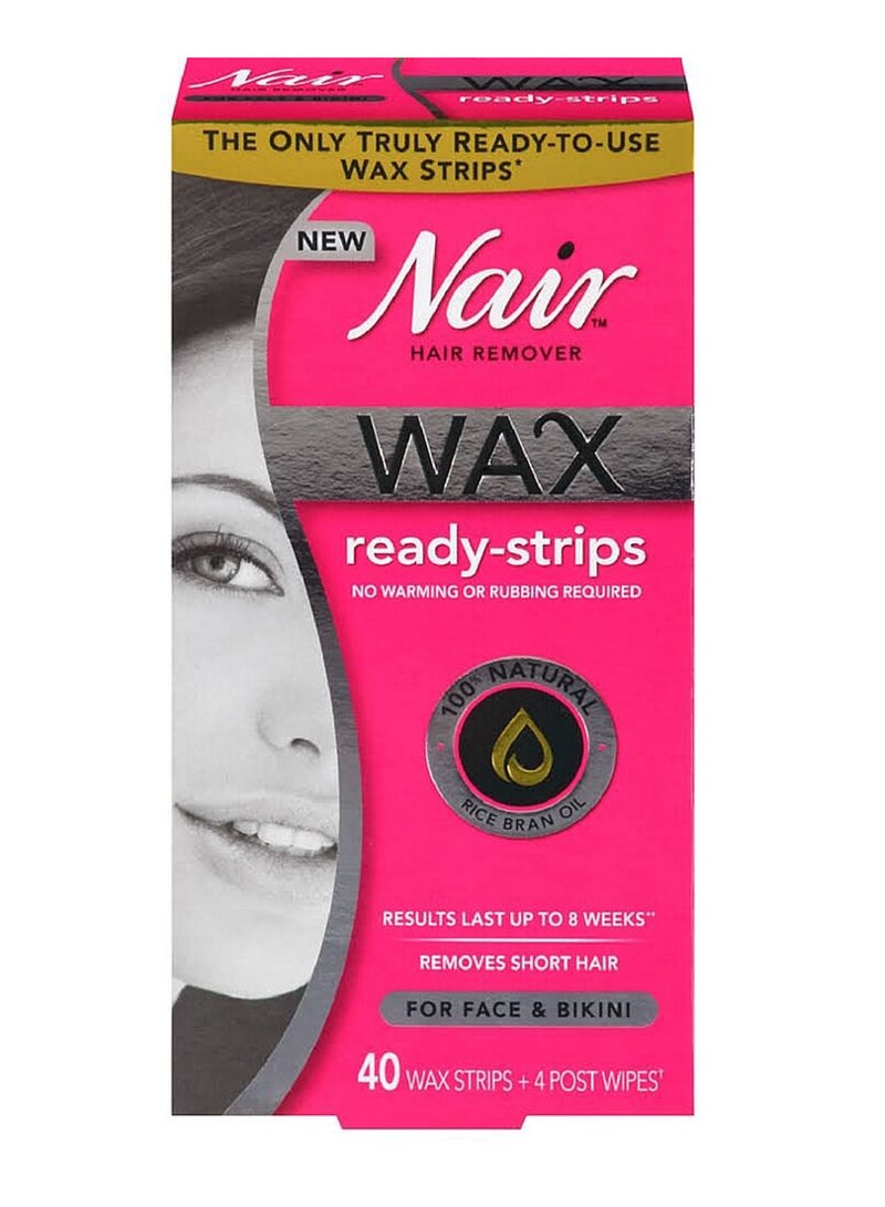 44-Piece Hair Remover Wax Strips And Post Wipes Set