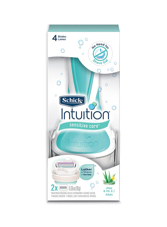 Intuition Sensitive Care Razor With 2 Moisturizing Blade Refills Multicolour