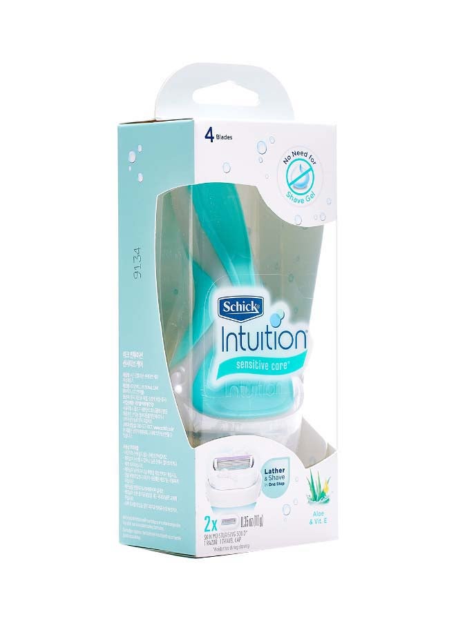Intuition Sensitive Care Razor With Blade Set Green 10grams