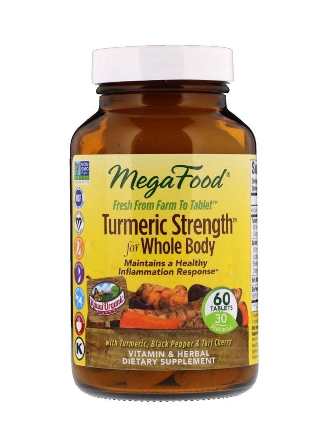 Turmeric Strength Vitamin And Herbal Dietary Supplement - 60 Tablets