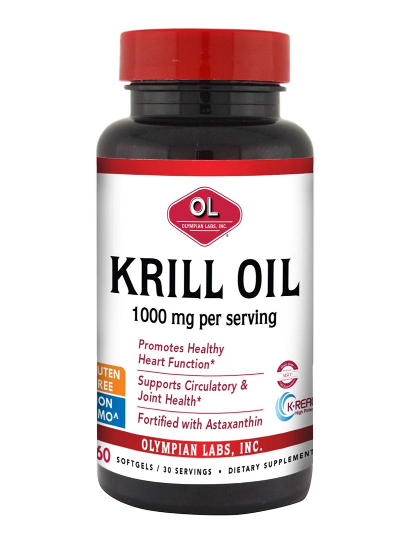 Krill Oil Dietary Supplement - 60 Softgels
