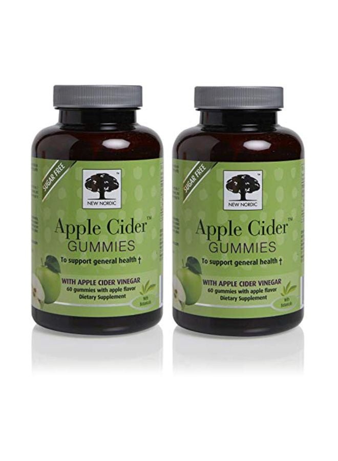 Pack Of 2 Apple Cider Dietary Supplement - 60 Gummies