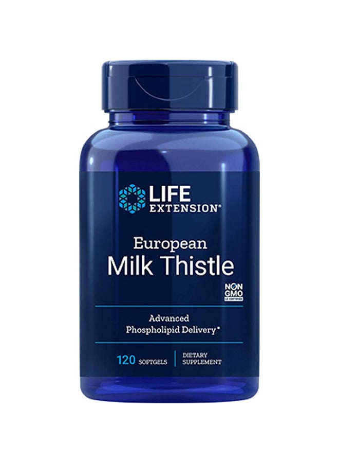 European Milk Thistle Advanced Phospholipid Delivery Dietary Supplement - 120 Capsules