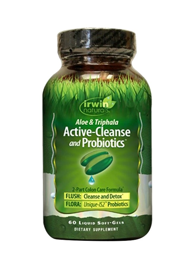 Active-Cleanse And Probiotics Dietary Supplement - 60 Liquid Soft-Gels