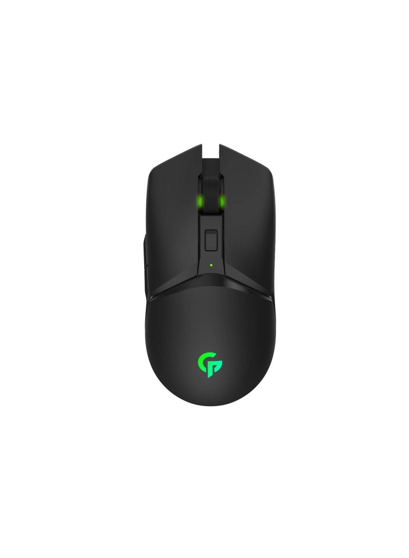 Porodo Gaming 7D Wireless 2.4G RGB Gaming Mouse 10000 DPI with Built-In Rechargable Battery 600mAh, 100 IPS Tracking Speed, Breathing Lighting Mouse Suitable with Computer - Black