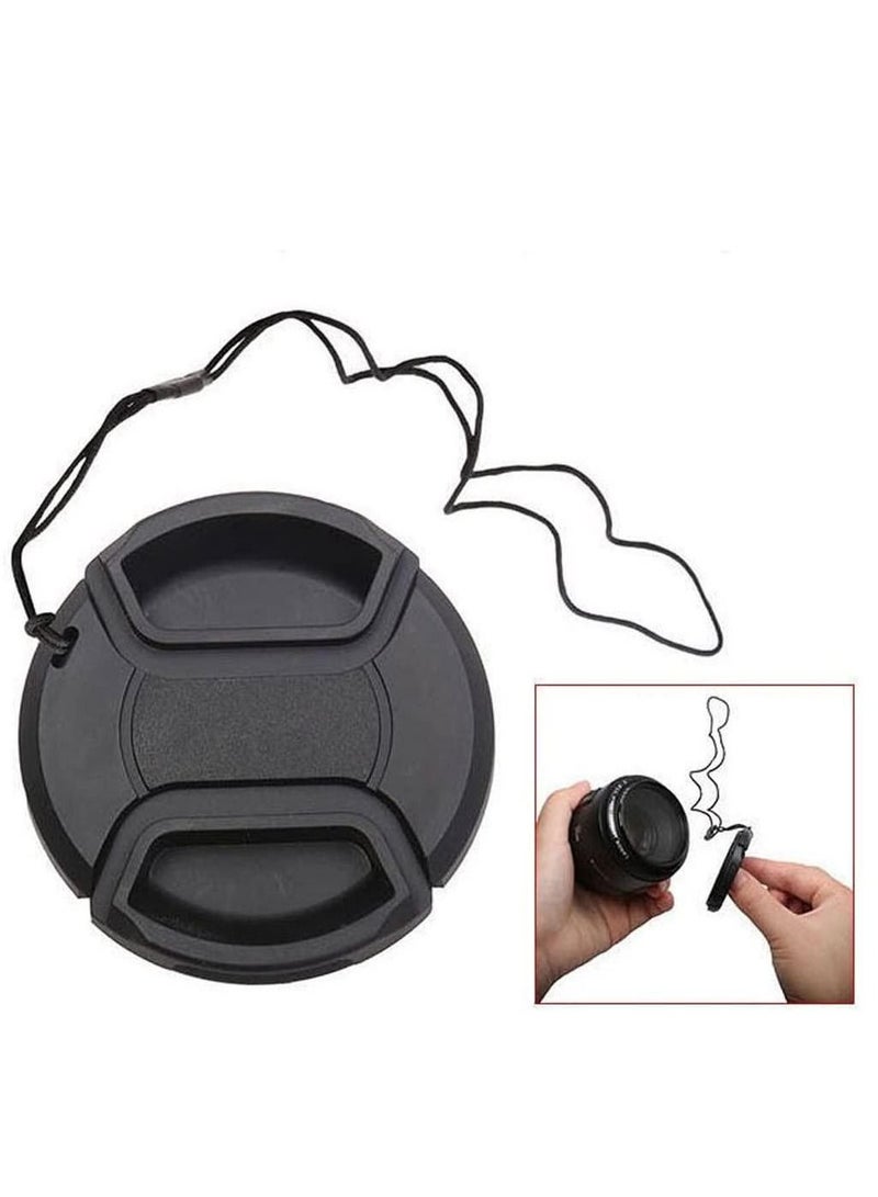 2 x 62mm Lens Cap Front Cover Protector Snap On Center Pinch for Camera Canon Nikon Sony DSLR