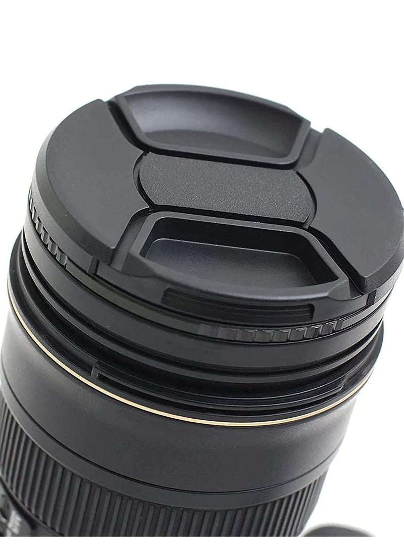 2 x 82mm Lens Cap Front Cover Protector Snap On Center Pinch for Camera Canon Nikon Sony DSLR