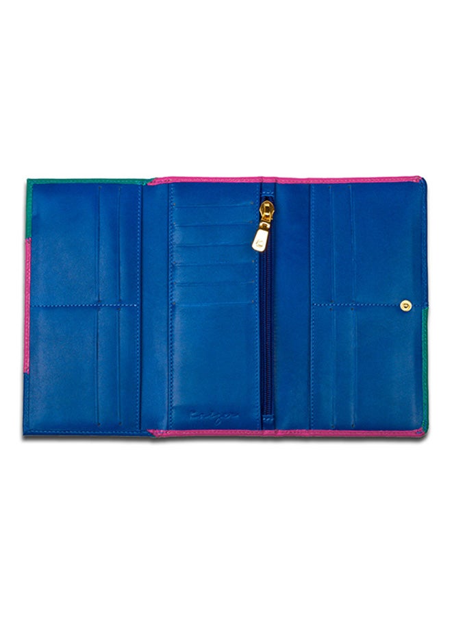 Allure Leather Wallet Pink/Green/Blue