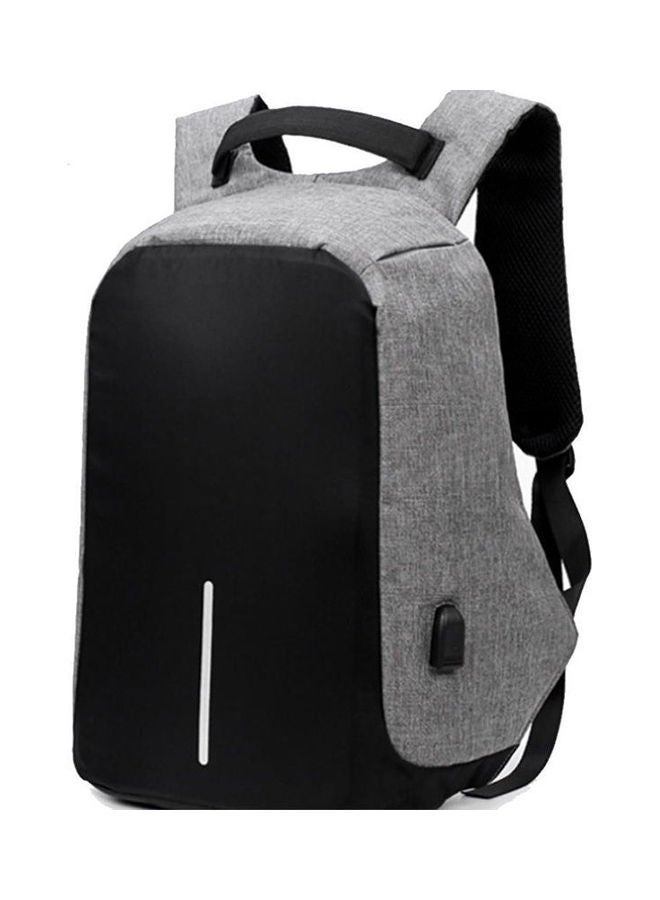Laptop Backpack With Usb Charging Port Waterproof Antitheft Bag Grey