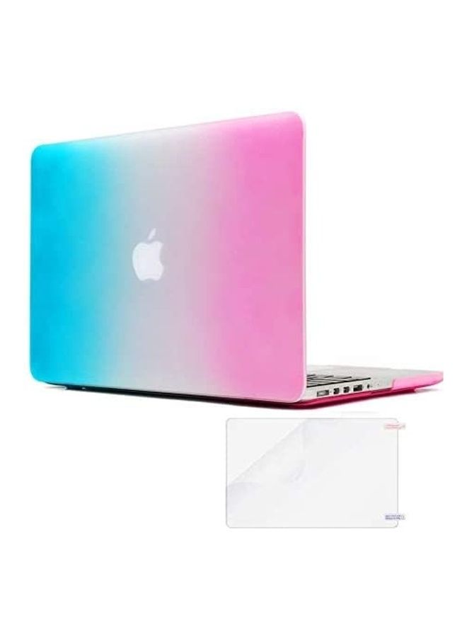 Protective Laptop Hard Shell Case Cover with Screen Guard For Apple MacBook Air Multicolour