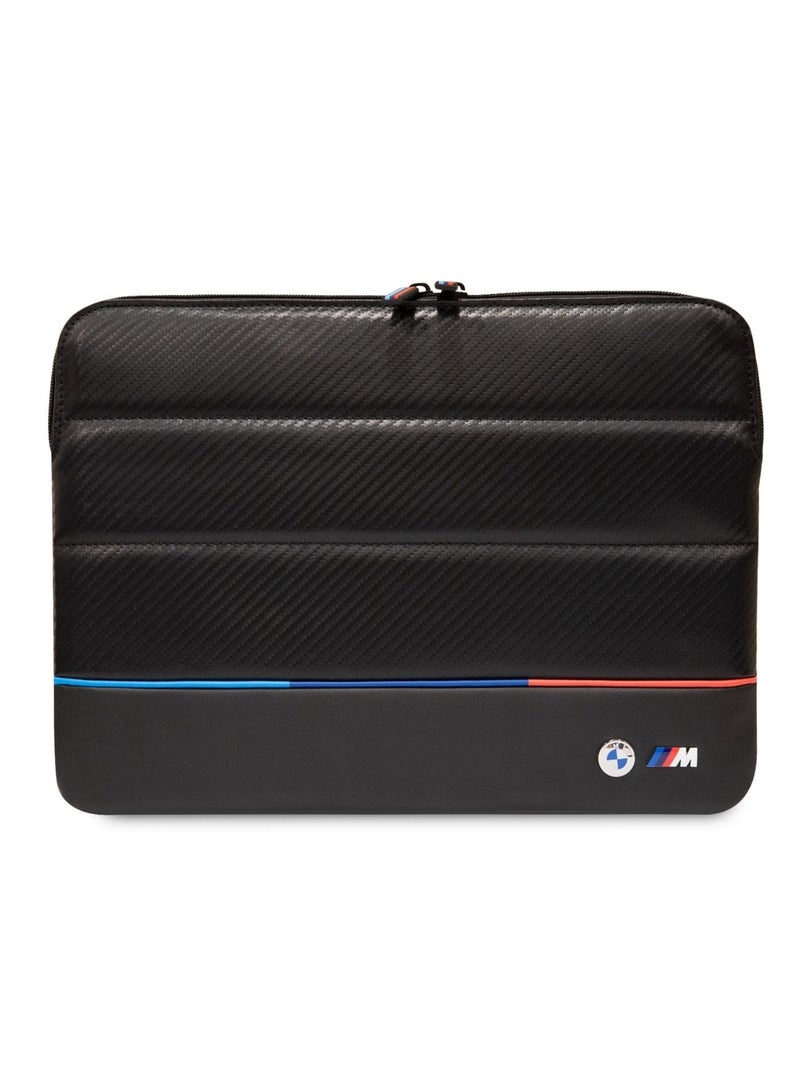 BMW Carbon PU Sleeve With Contrasted Tricolor Line 16