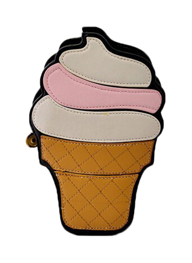 Ice Cream Crossbody Bag Beige/White/Pink
