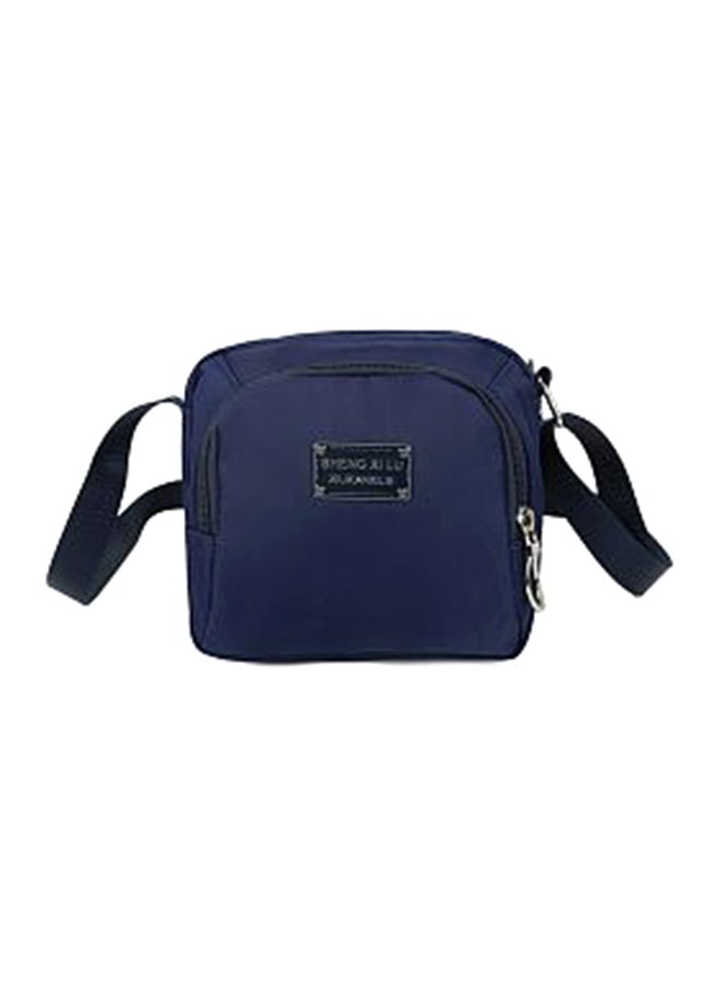 Waterproof Zipper Crossbody Bag Dark Blue