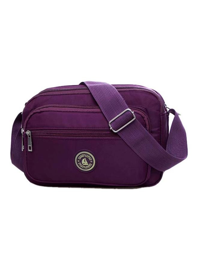 Canvas Retro Style Crossbody Bag Purple